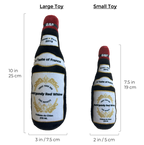 Wine Bottle Squeaky Dog Plush Toy (Bark'gundy Red Whine)