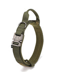 Tactical Dog Collar Military Dog Collar Adjustable Nylon Dog Collar Heavy Duty Metal Buckle with Handle for Dog Training