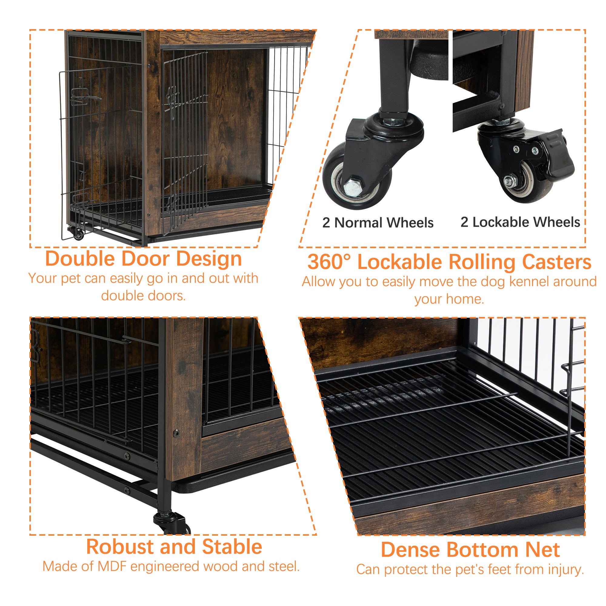 23 Inch Heavy-Duty Dog Crate Furniture
