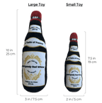 Wine Bottle Squeaky Dog Plush Toy (Bark'gundy Red Whine)