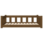 Dog Bed Honey Brown 37.6"x25.8"x11" Solid Wood Pine
