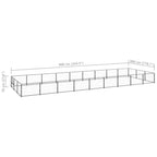 Dog Kennel Black 290.6 ft² Steel
