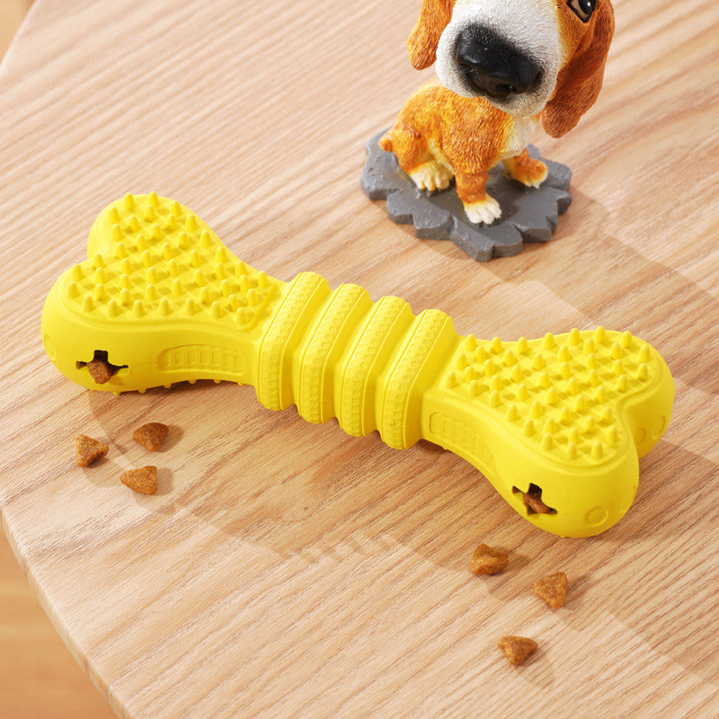 Interactive Dog Toy, Pets Dog Snack Dispenser Interactive Dog Toy Dog Treat Dispensing Yummy Bone Feeder Toy Dog Chew Toy