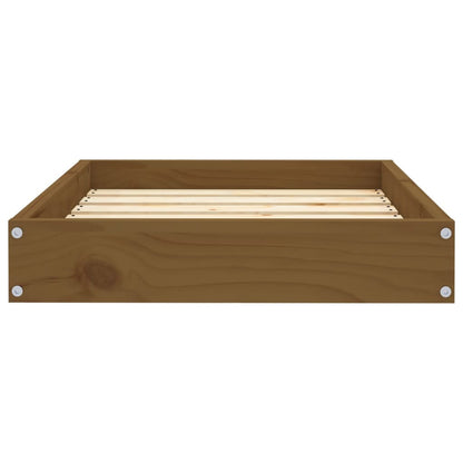 Dog Bed Honey Brown 24.2"x19.3"x3.5" Solid Wood Pine
