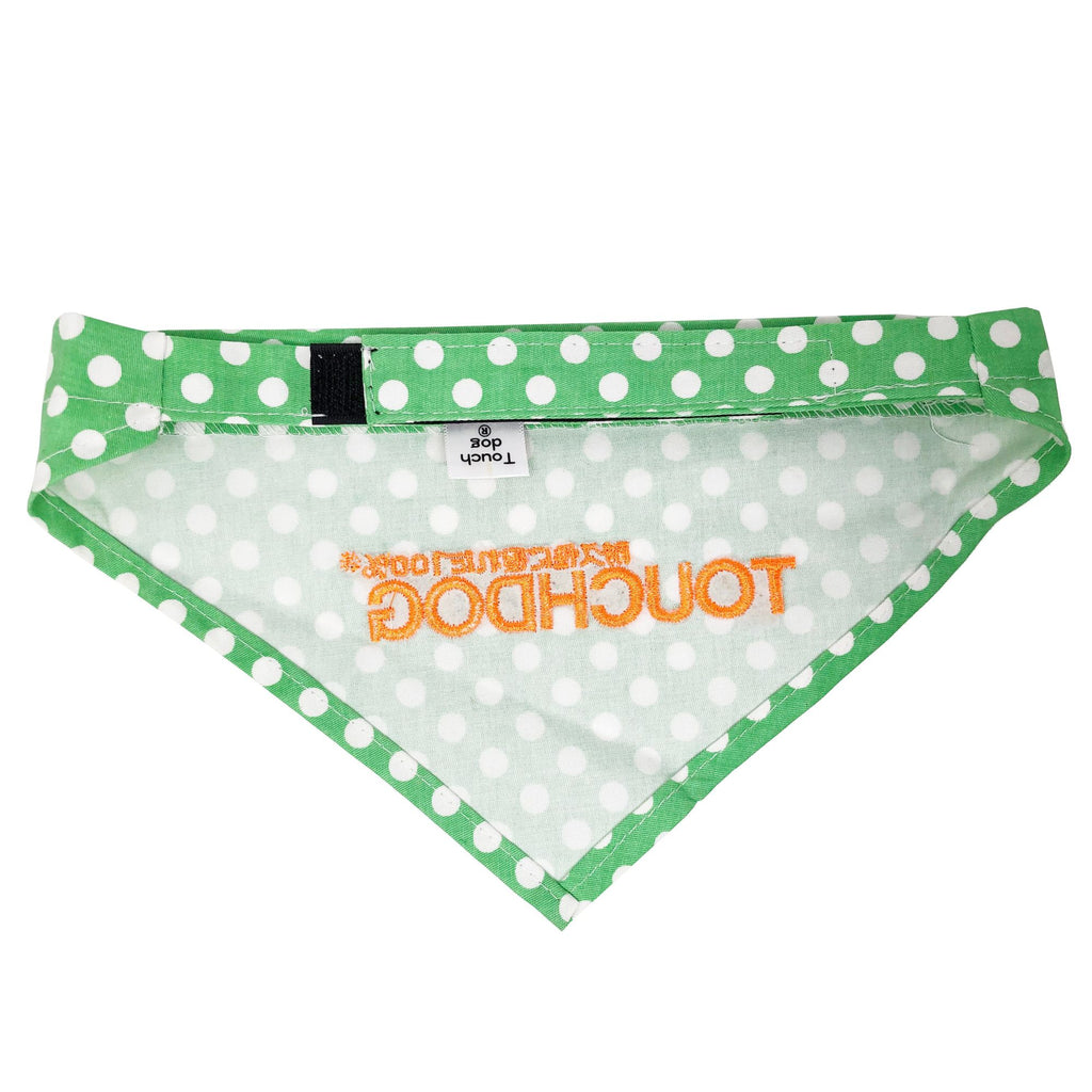Touchdog 'Bad-to-the-Bone' Polka Patterned Fashionable Velcro Bandana