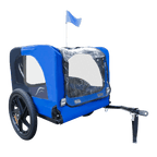 Blue High Quality 16 inch air wheel Pet Bike Trailer for Dogs Foldable Bicycle Pet Trailer