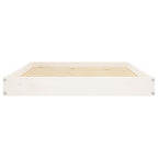 Dog Bed White 40"x29.1"x3.5" Solid Wood Pine