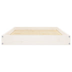 Dog Bed White 36"x25.2"x3.5" Solid Wood Pine
