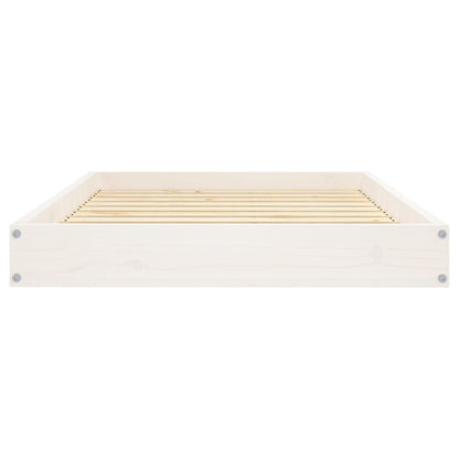 Dog Bed White 36"x25.2"x3.5" Solid Wood Pine