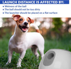 White Automatic Dog Ball Launcher Machine; Automatic Tennis Ball Thrower for Dogs 10.2 x 8.3 x 10.6; ABS Automatic Ball Launcher for Dogs; Pet Ball Launcher with 3 Tennis Balls