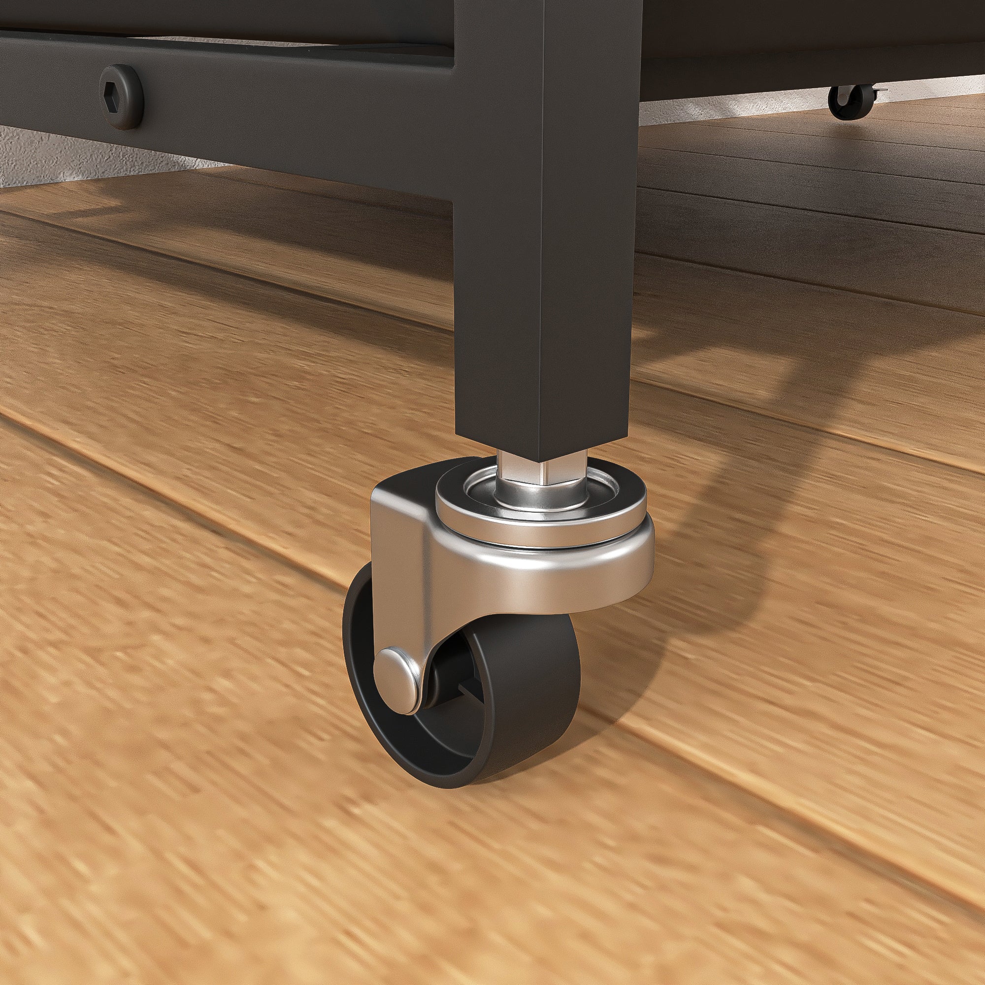 Modern Kennel Dogs room up to 60 LB, Dog crate furniture with Multi-Purpose Rremovable Ttray, Double-Door Dog House, lift Panel, 360 Degree Rotation -3 Height Adjustable Feeding Bowls