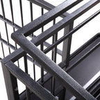 Heavy-Duty Metal Dog Kennel, Pet Cage Crate with Openable Flat Top and Front Door, 4 Wheels