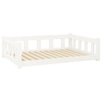 Dog Bed White 41.5"x29.7"x11" Solid Wood Pine