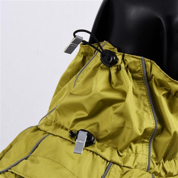 Dog Coats Small Waterproof,Warm Outfit Clothes Dog Jackets Small,Adjustable Drawstring Warm And Cozy Dog Sport Vest-(Green size L)