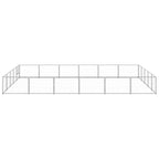 Dog Kennel Silver 322.9 ft² Steel