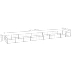 Dog Kennel Silver 215.3 ft² Steel