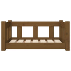 Dog Bed Honey Brown 25.8"x19.9"x11" Solid Wood Pine