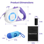 16FT Retractable Dog Leash Extendable Pet Leash Dog Walking Leash with Flashlight RGB Light 2 Rolls of Waste Bags Dispenser Fit for 66-110lbs