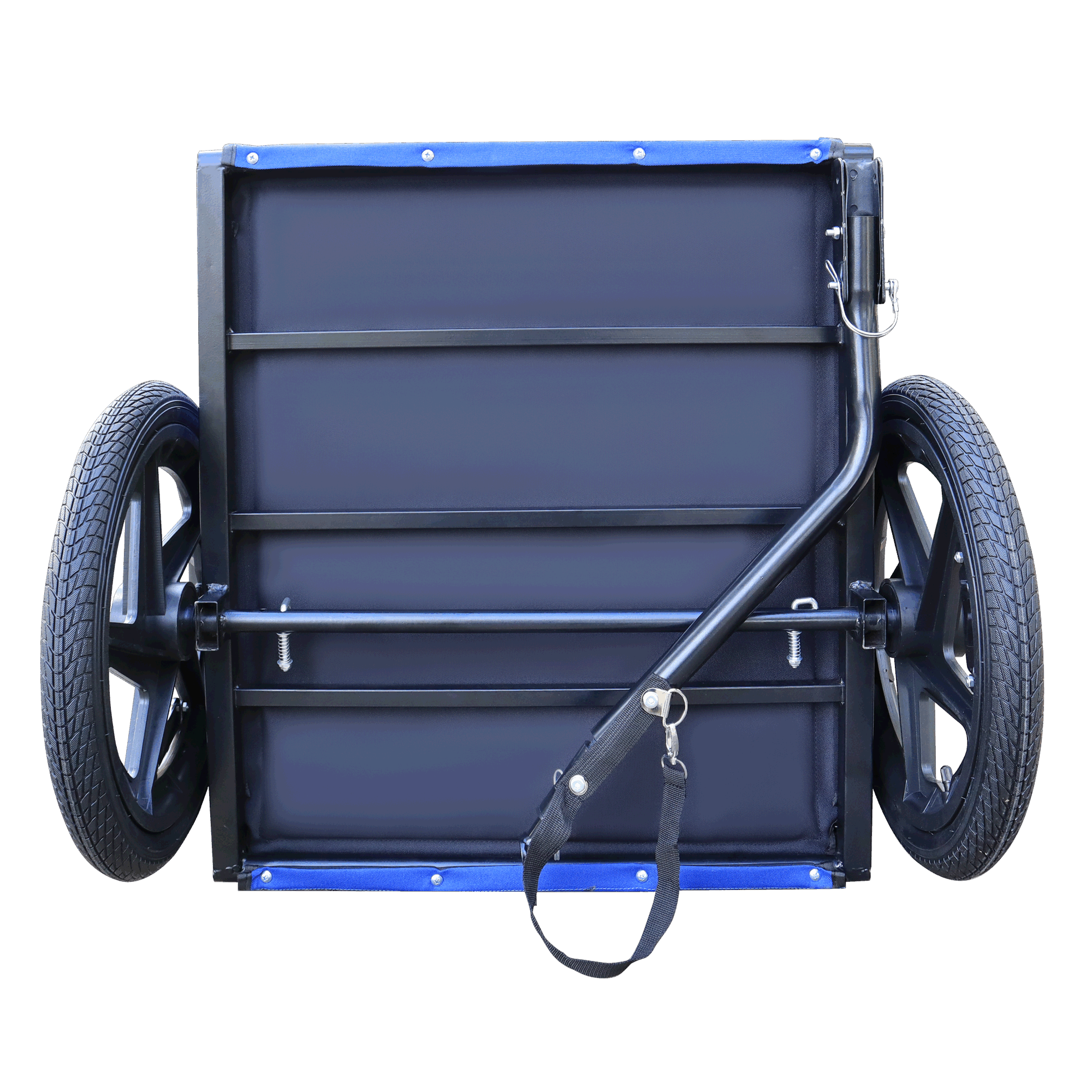 Blue High Quality 16 inch air wheel Pet Bike Trailer for Dogs Foldable Bicycle Pet Trailer