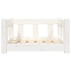 Dog Bed White 21.9"x17.9"x11" Solid Wood Pine