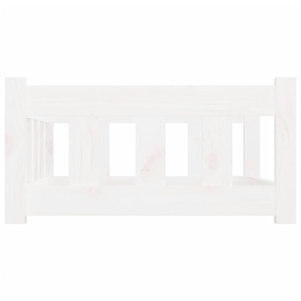 Dog Bed White 29.7"x21.9"x11" Solid Wood Pine