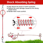 Dog Tie Out Cable Long Dog Leash Chew Proof Lead Dog Chain with Durable Spring 360° Rotatable Clips PVC Case for Outside Yard Caming