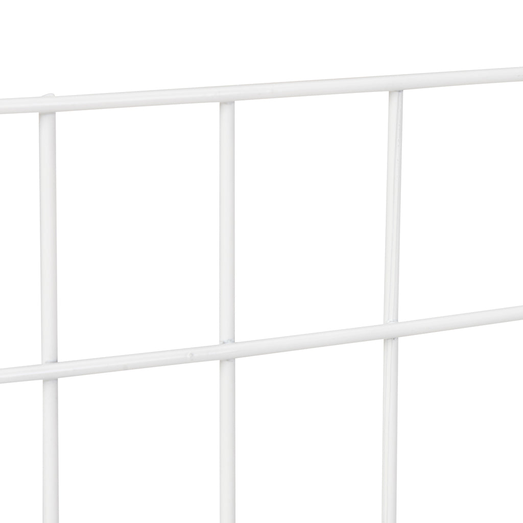 Freestanding Wooden Pet Fence for Stairs, Doorways and Hallways, White