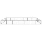 Dog Kennel Black 452.1 ft² Steel