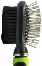 Pet Life Flex Series 2-in-1 Dual-Sided Pin and Bristle Grooming Pet Brush