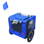 Blue High Quality 16 inch air wheel Pet Bike Trailer for Dogs Foldable Bicycle Pet Trailer
