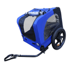 Blue High Quality 16 inch air wheel Pet Bike Trailer for Dogs Foldable Bicycle Pet Trailer