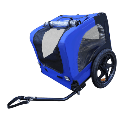 Blue High Quality 16 inch air wheel Pet Bike Trailer for Dogs Foldable Bicycle Pet Trailer