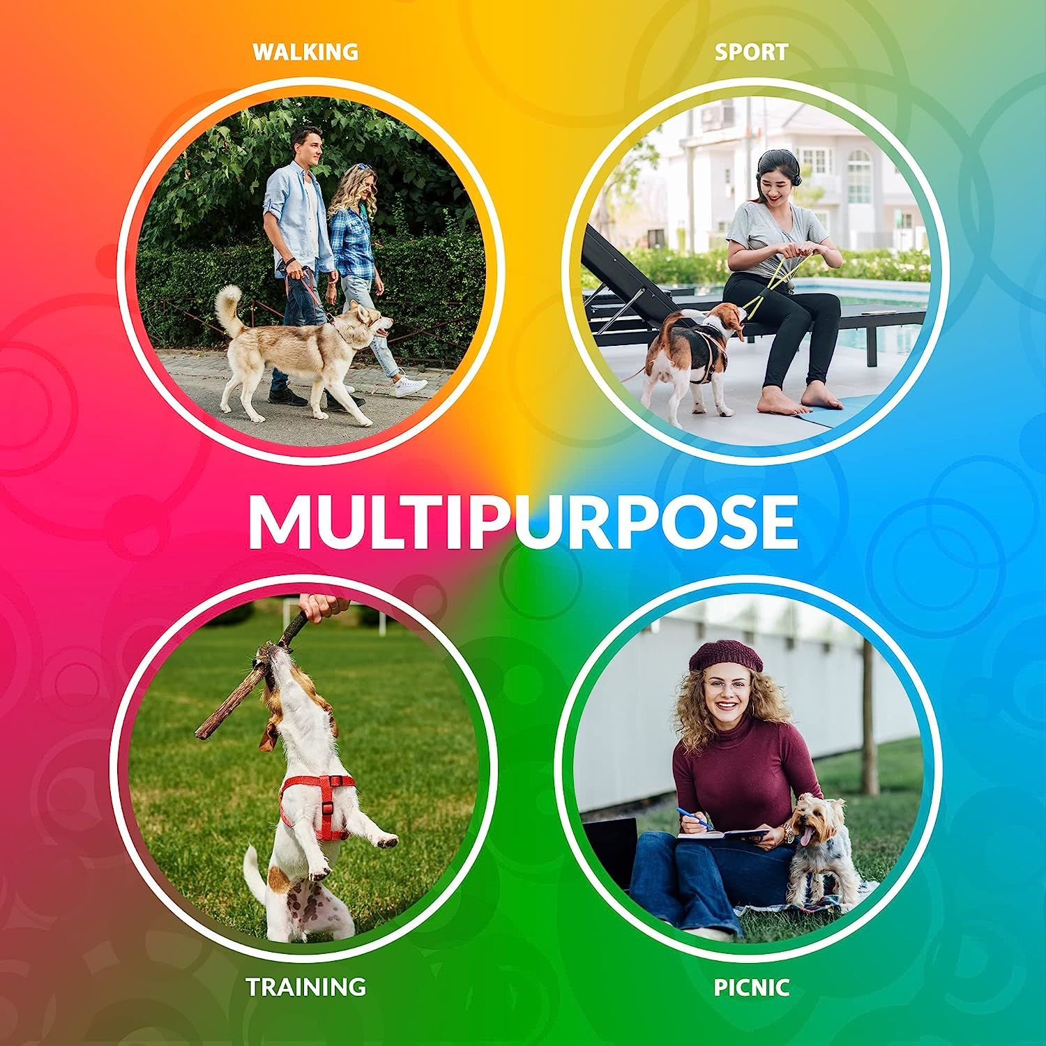 Portable Dog Water Bottle Dispenser 12 Oz, 11.8 x 7.9 x 9.2, Pack of 40 White Pet Water Bottles for Dogs on Walks, Durable ABS Dog Travel Water Bottle with Silicone Strap and PP Cotton Filter