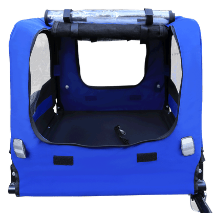 Blue High Quality 16 inch air wheel Pet Bike Trailer for Dogs Foldable Bicycle Pet Trailer
