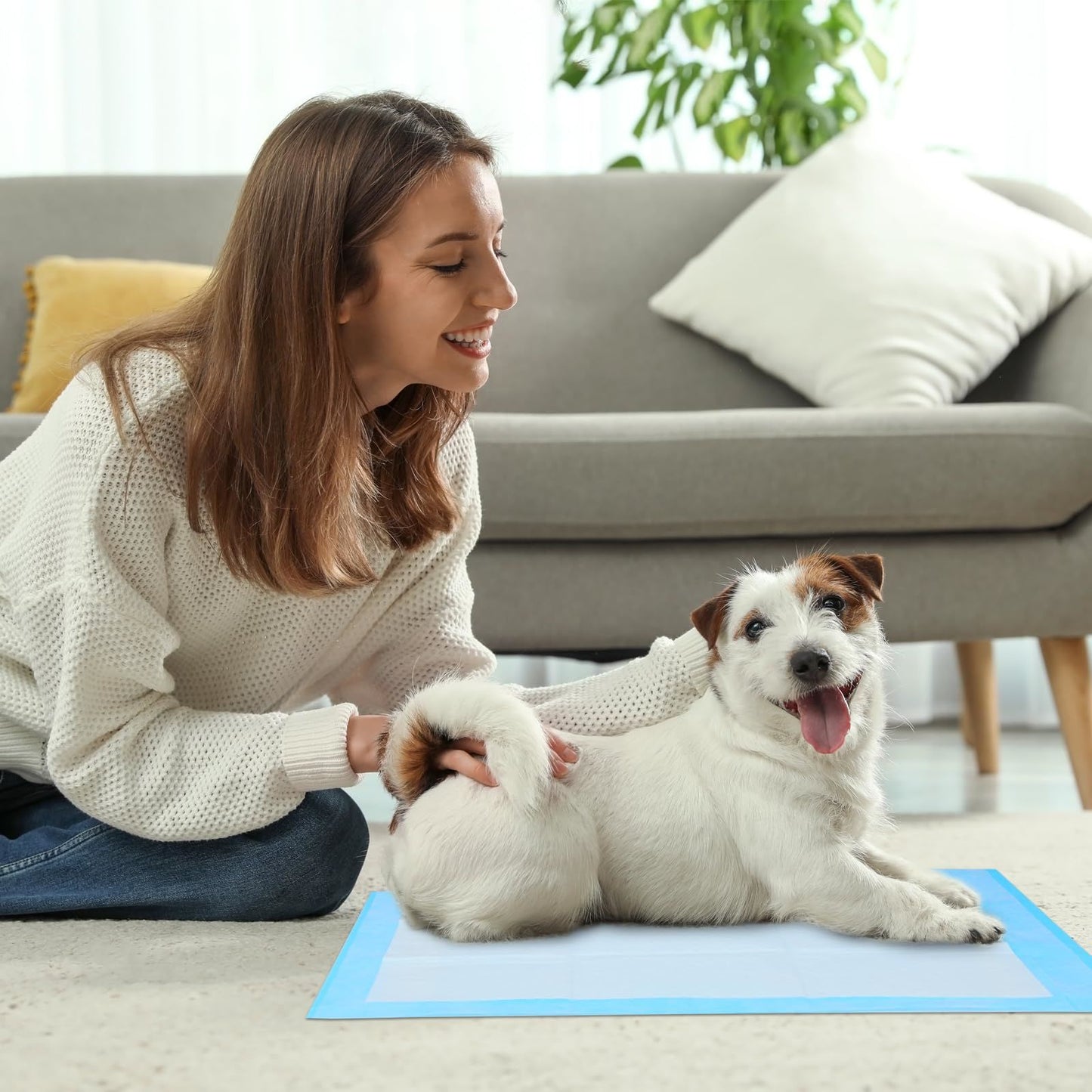 GoofyPet Premium Disposable Training Pads, Pee Pads, 23" x 23" Training Pads, 100 Count Disposable Puppy Pee Pads, Quick Absorb and Odor Control, Manufactured in US