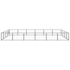 Dog Kennel Black 258.3 ft² Steel