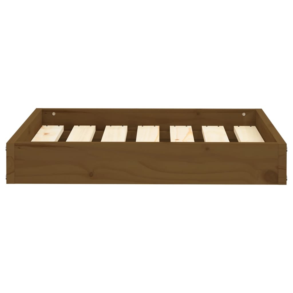 Dog Bed Honey Brown 24.2"x19.3"x3.5" Solid Wood Pine