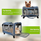 Pet Rolling Carrier With Wheels Pet Travel Carrier Transport