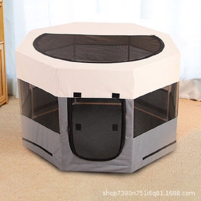 Portable Pet Soft Playpen;  Pop up Tent Indoor & Outdoor Use Durable Paw Kennel Cage;  Waterproof Bottom Removable Top Puppy Pen