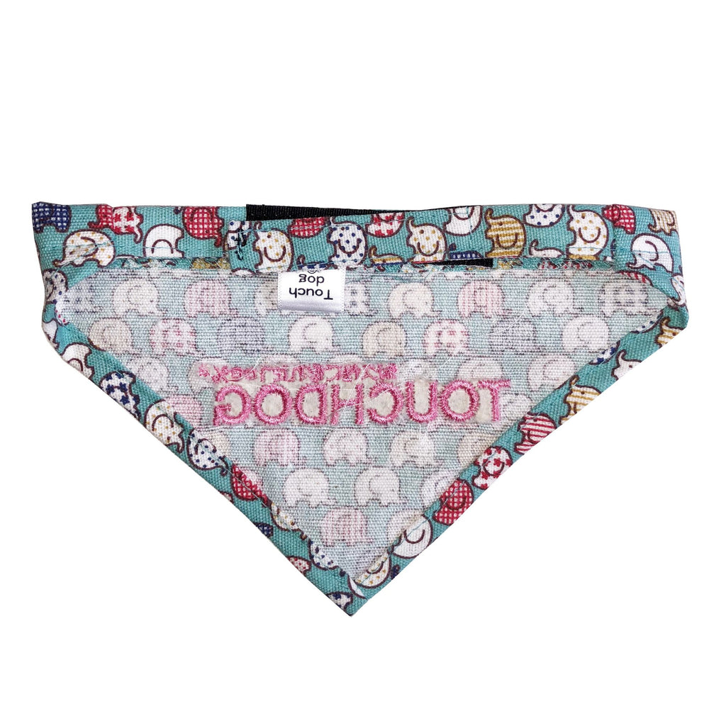 Touchdog 'Bad-to-the-Bone' Elephant Patterned Fashionable Velcro Bandana
