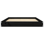 Dog Bed Black 40"x29.1"x3.5" Solid Wood Pine