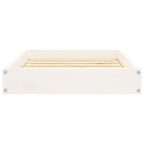 Dog Bed White 24.2"x19.3"x3.5" Solid Wood Pine