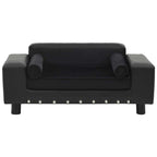 Dog Sofa Black 31.9"x16.9"x12.2" Plush and Faux Leather