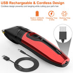 Pet Grooming Kit Rechargeable Cordless Dog Grooming Clippers Low Noise Electric Dog Trimmer Shaver Hair Cutter w/ 4 Guide Combs Scissors Oil