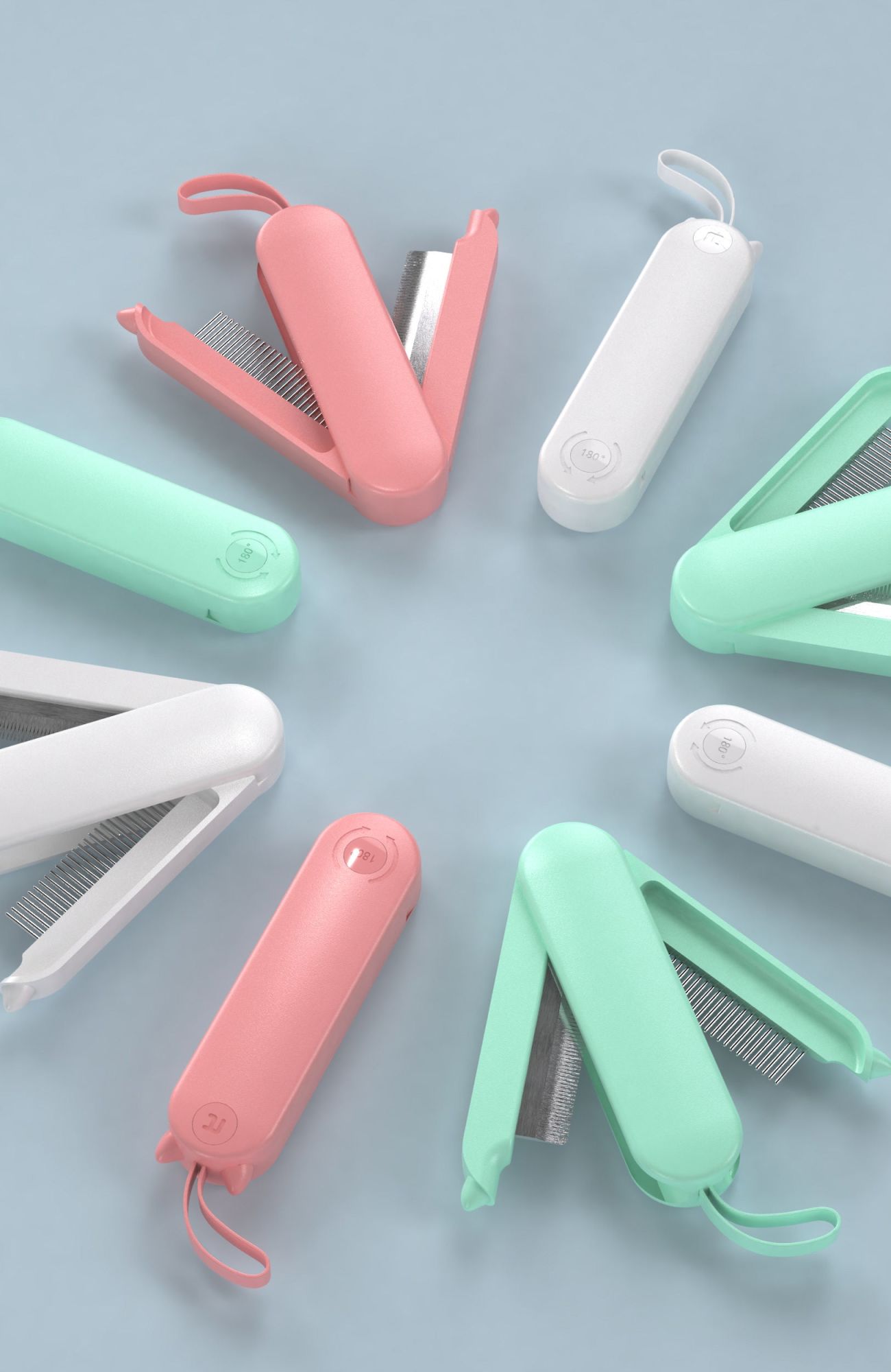 Pet Life 'JOYNE' Multi-Functional 2-in-1 Swivel Travel Grooming Comb and Deshedder