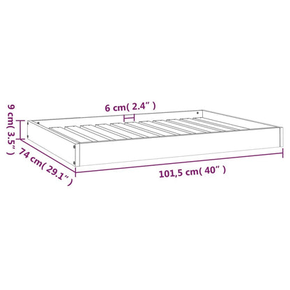 Dog Bed Honey Brown 40"x29.1"x3.5" Solid Wood Pine