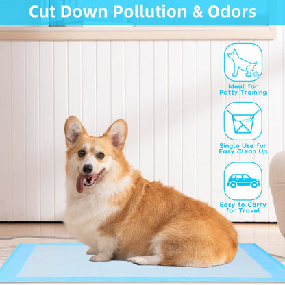 GoofyPet Premium Disposable Training Pads, Pee Pads, 23" x 23" Training Pads, 100 Count Disposable Puppy Pee Pads, Quick Absorb and Odor Control, Manufactured in US