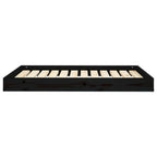 Dog Bed Black 40"x29.1"x3.5" Solid Wood Pine