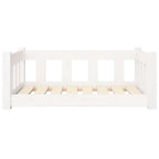 Dog Bed White 29.7"x21.9"x11" Solid Wood Pine
