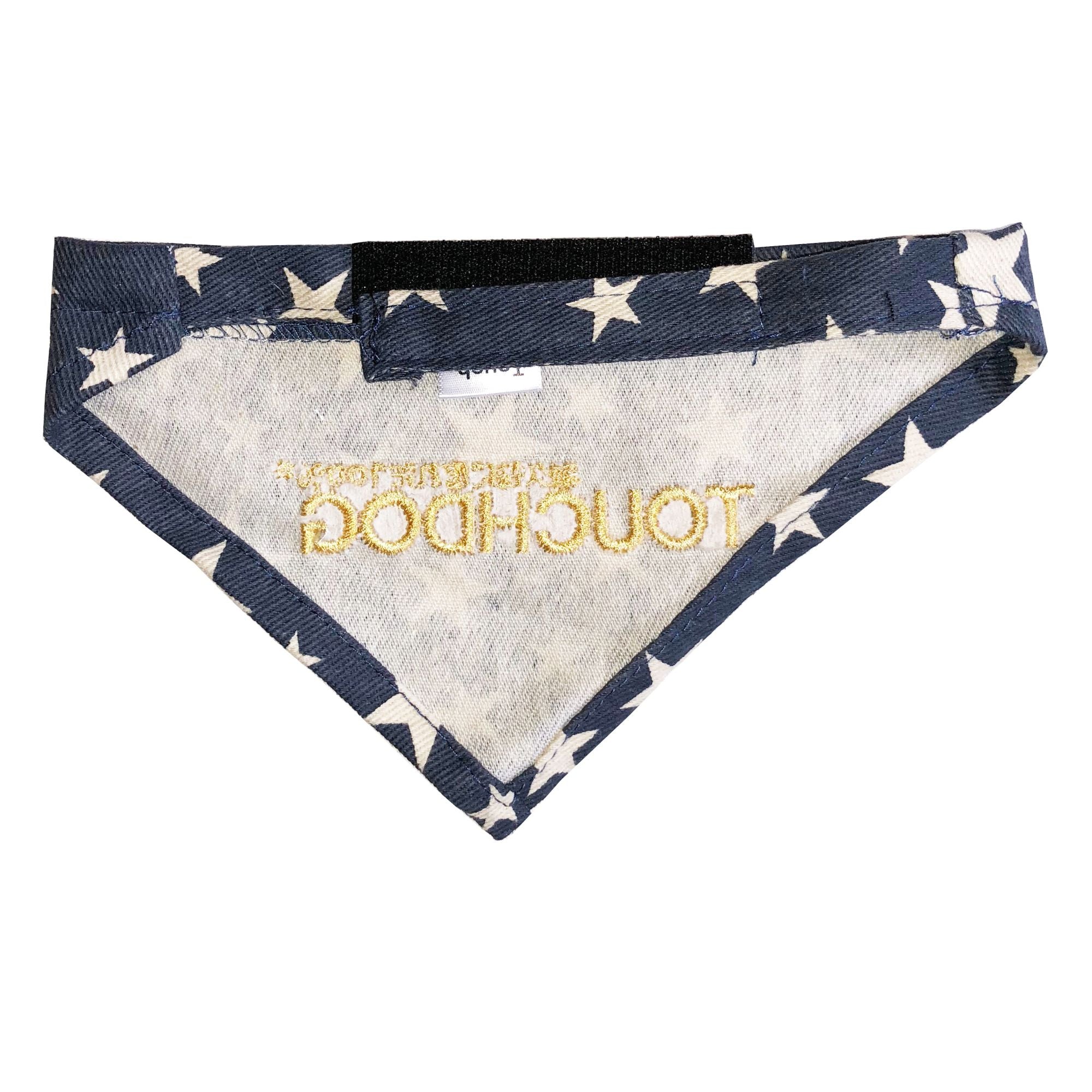 Touchdog 'Bad-to-the-Bone' Star Patterned Fashionable Velcro Bandana